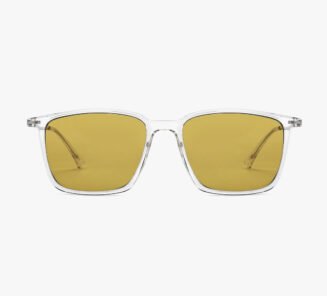 Transparent Yellow Full Rim Square Sunglass