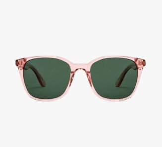 Pink Transparent Green Full Rim Wayfarer Sunglasses