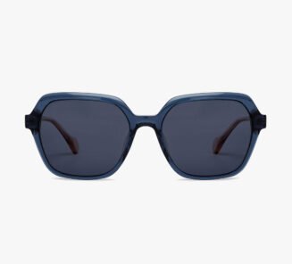 Blue Transparent Blue Full Rim Square Sunglasses
