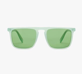 Green Full Rim Rectangle Sunglasses For Men