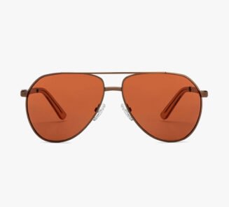 Copper Brown Full Rim Aviator Vincent Sunglass